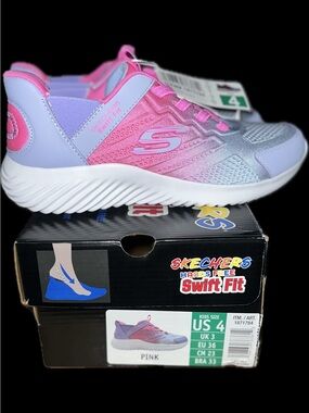 Skechers Kids Pink & Lavender Swift Fit Gradient Sneakers
